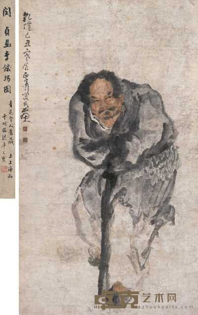 闵贞 1769年作 铁拐李 立轴 154×87cm